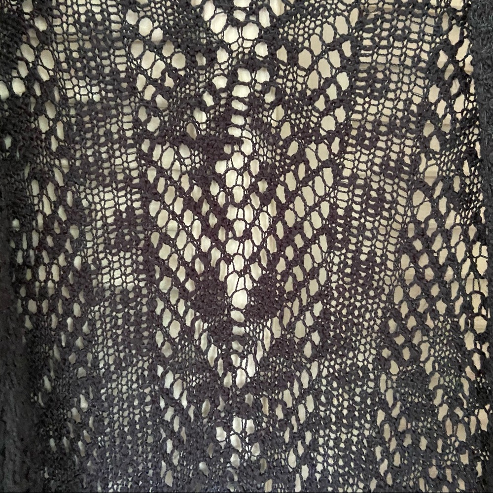 {RD Style} Navy Knit Draped Waterfall Cardigan - Medium - Picture 3 of 5